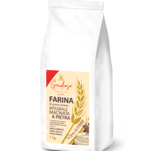 Farina di Grano Tenero Integrale Macinata a Pietra da 1kg.