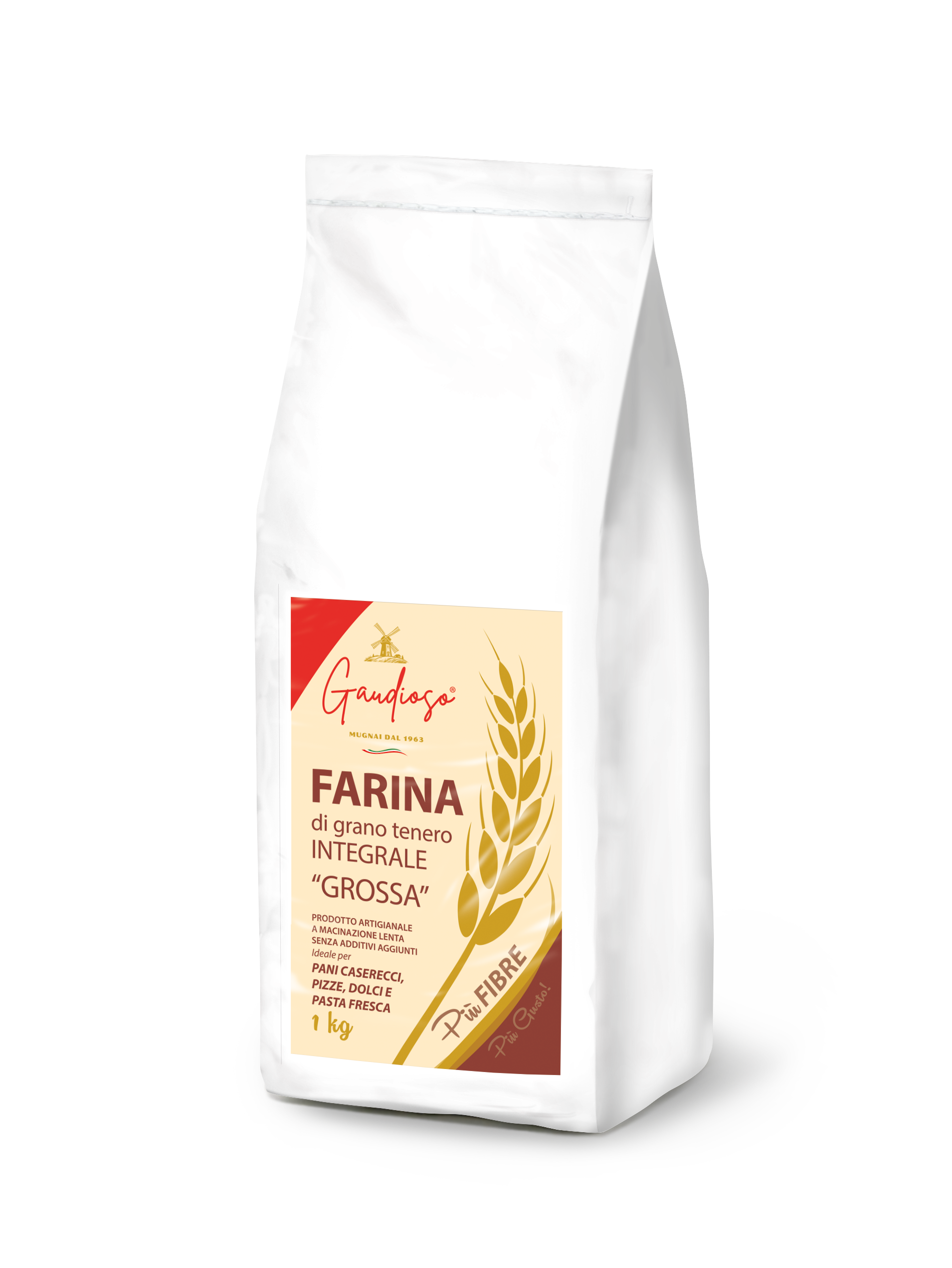 Farina di Grano Tenero Integrale "GROSSA" da 1kg.