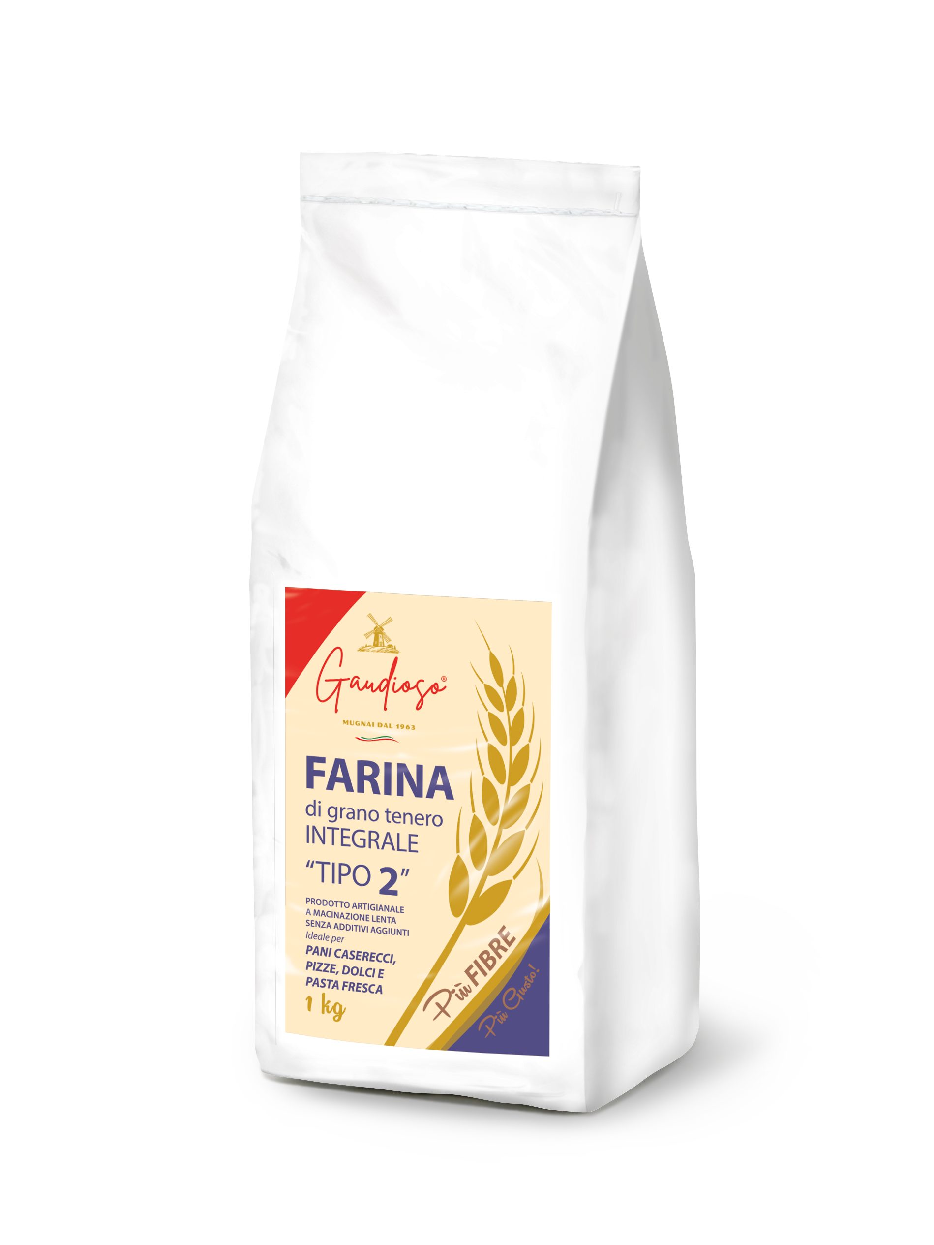 Farina di Grano Tenero Integrale "TIPO 2" da 1kg.
